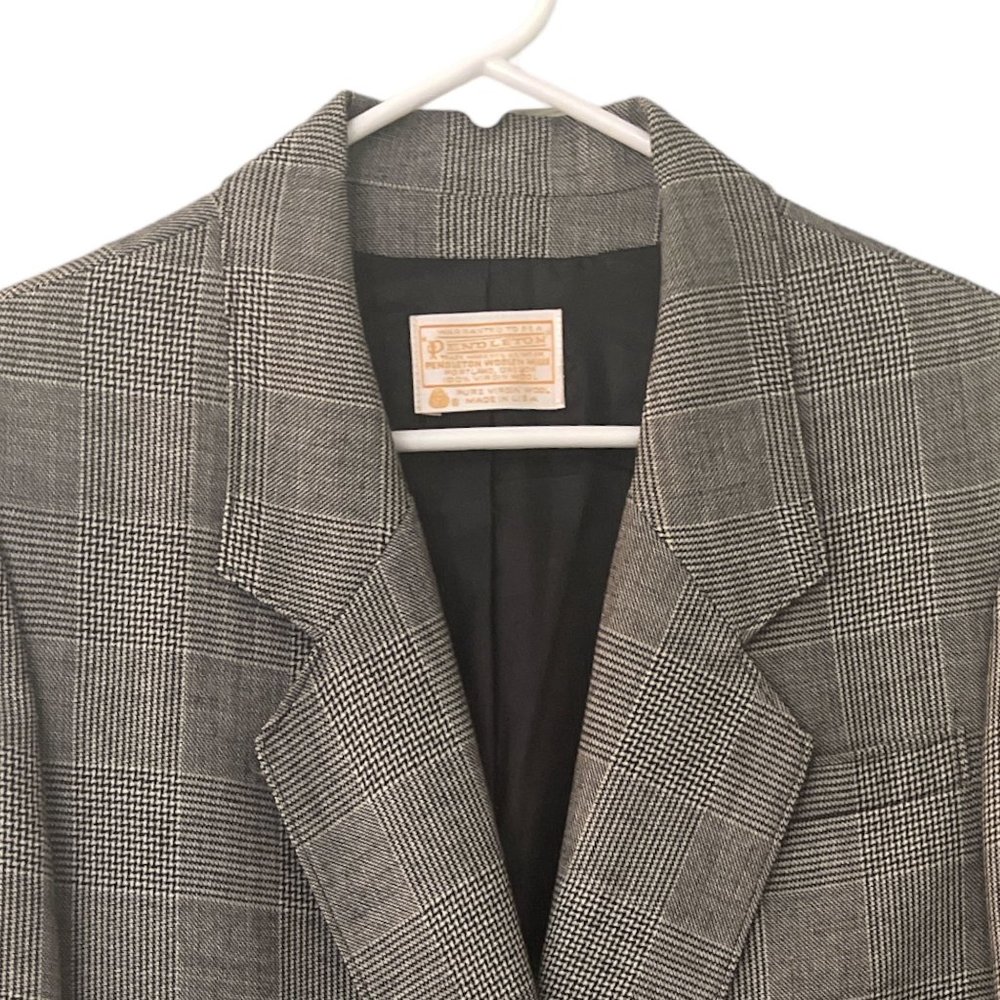 Pendleton Black And White Wool Double Breasted Bl… - image 3